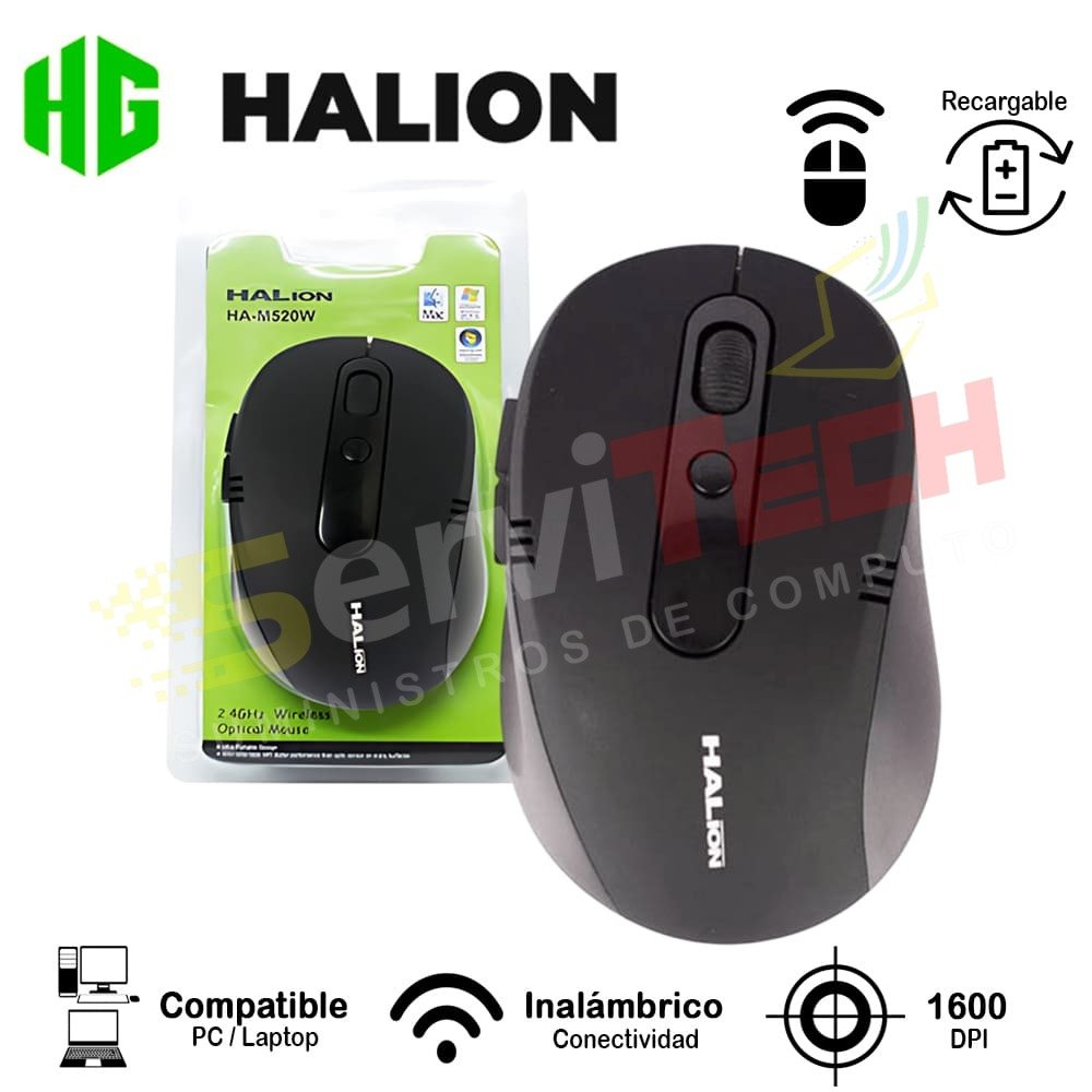 Mouse HALION HA-M520W recargable - inalambrico