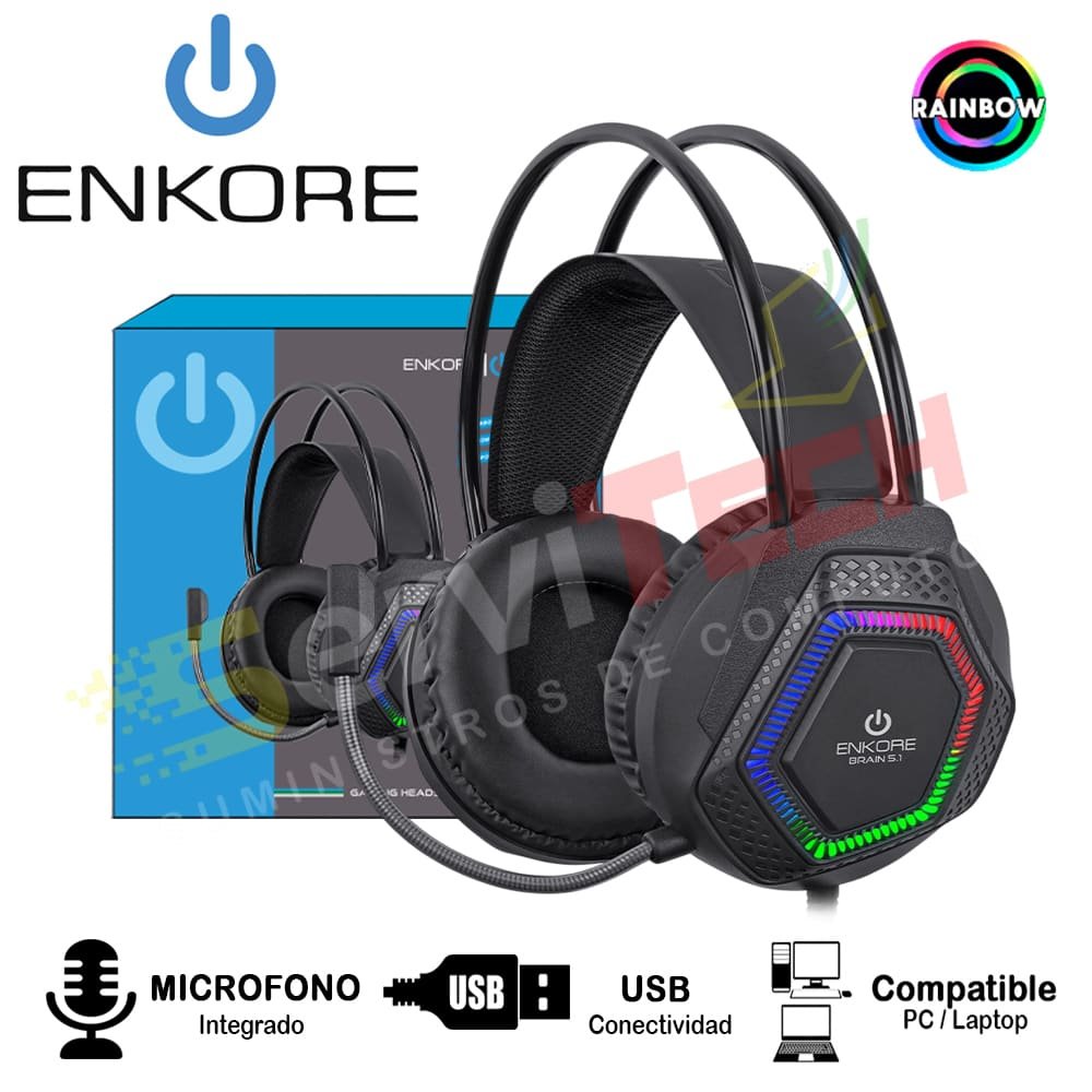 Audifonos gamer ENKORE Brain 5.1 EKHG 1009U