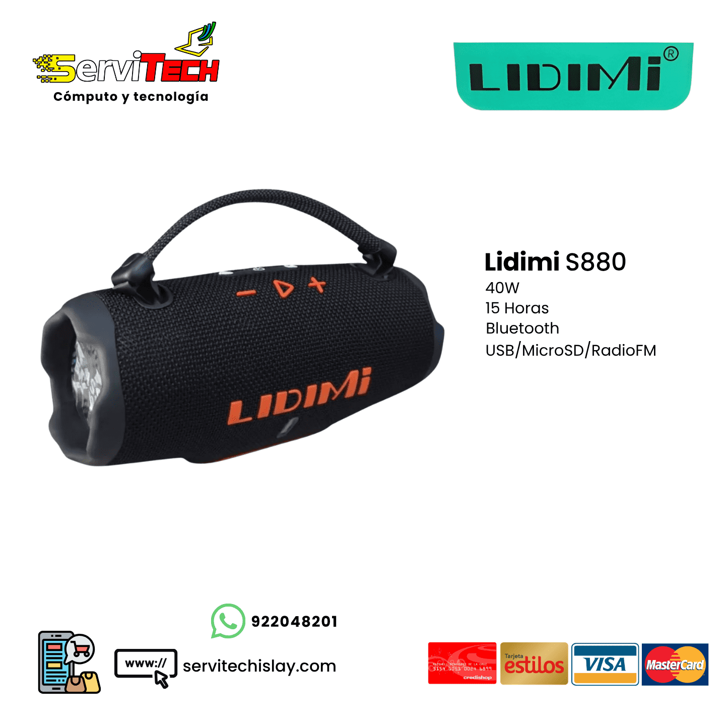 Parlante bluetooth LIDIMI LD-S880