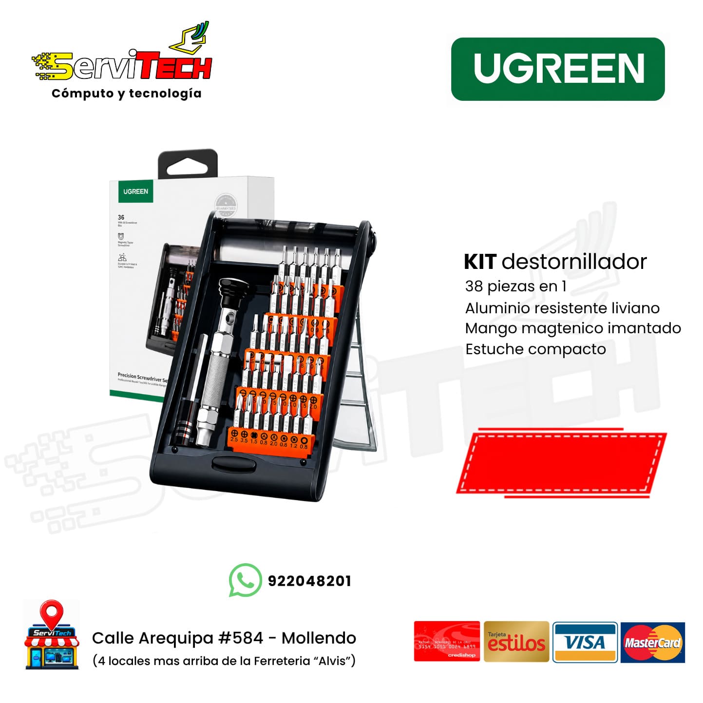 Juego destornilladores UGREEN 38 en 1