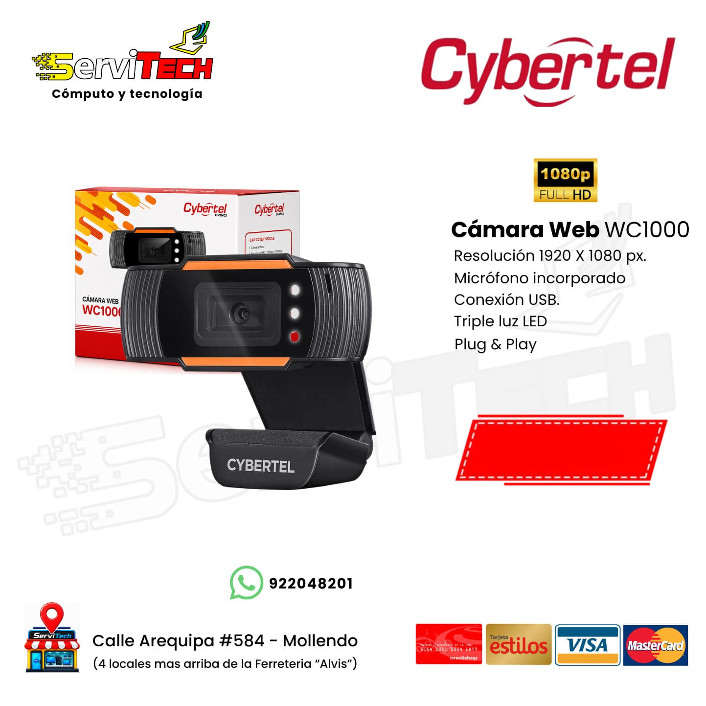Camara web FHD CYBERTEL divinci WC1000