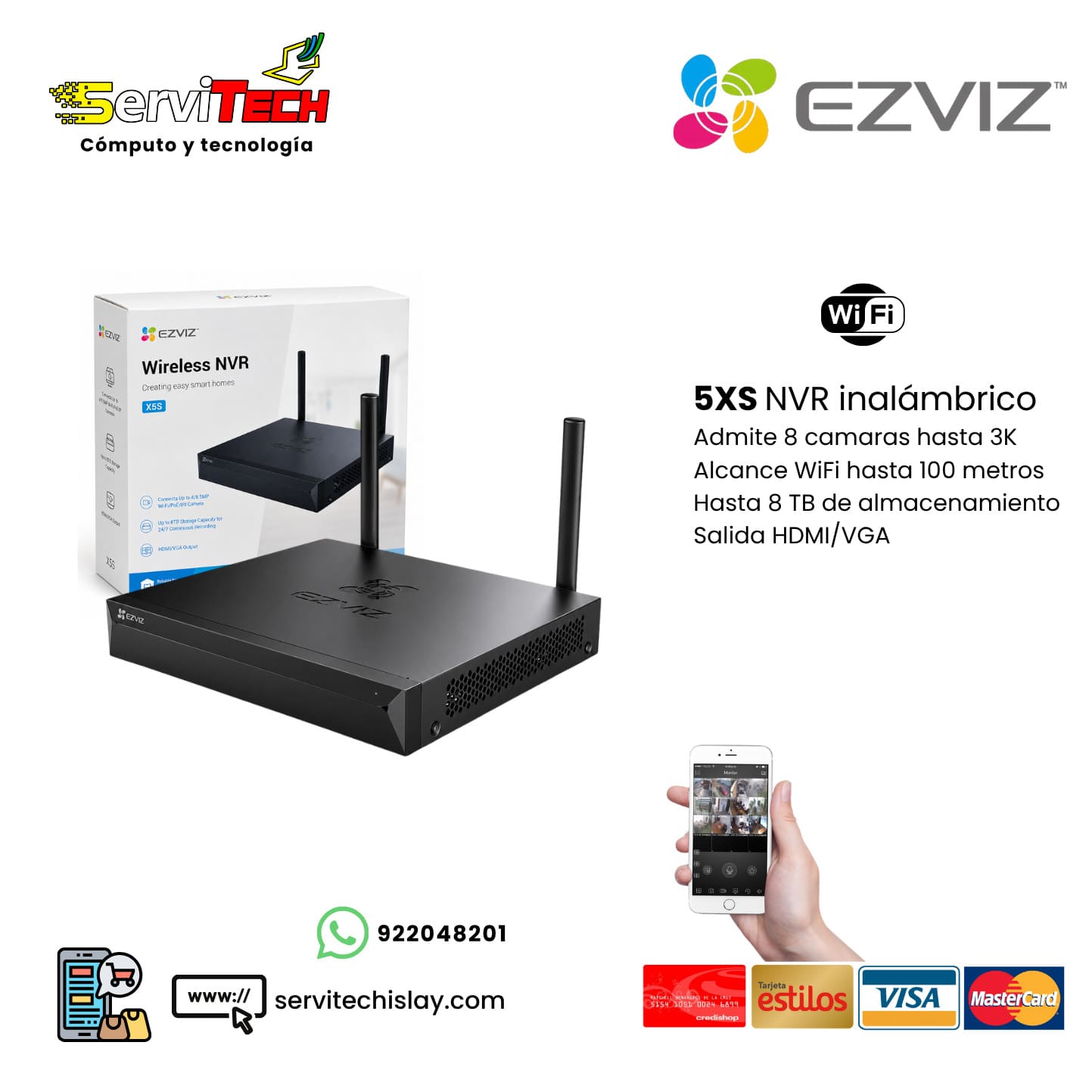 NVR inalámbrico EZVIZ X5C 8 canales