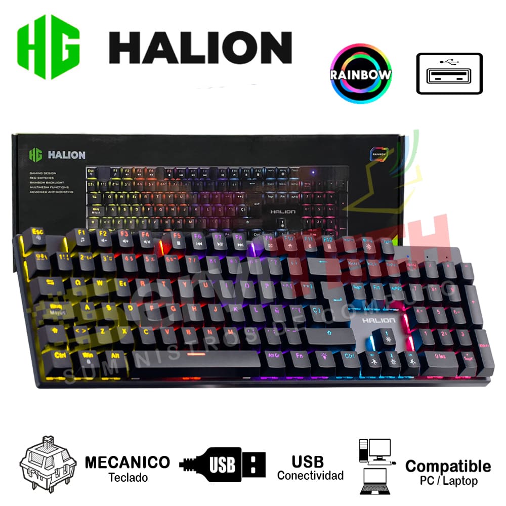 Teclado Mecanico HALION Comanche 105 KM203 - Cableado