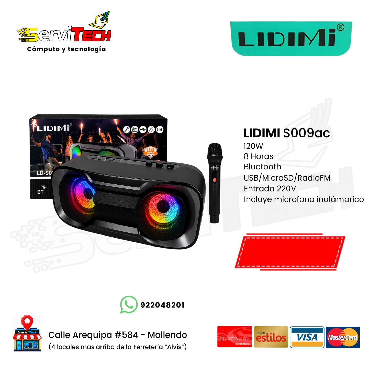 Parlante bluetooth LIDIMI LD-S009AC