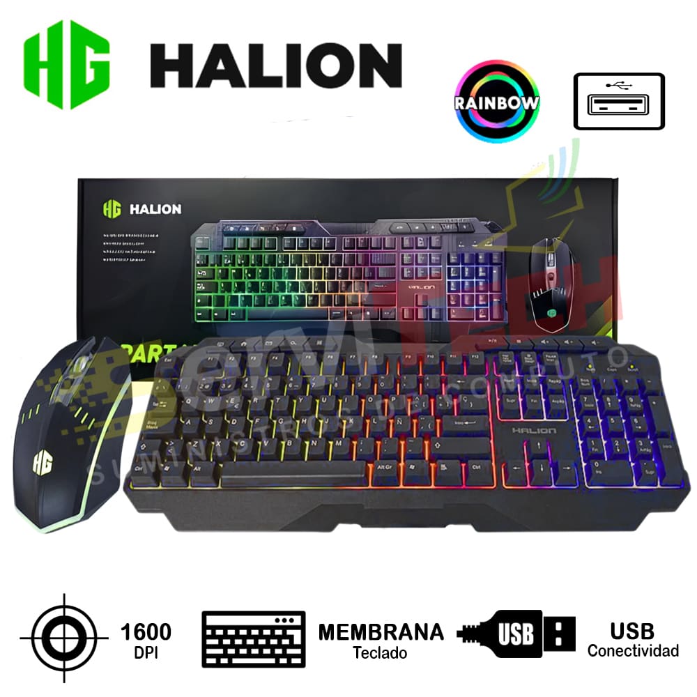 Teclado KIT 2 en 1 HALION Spartan HA-808C - USB