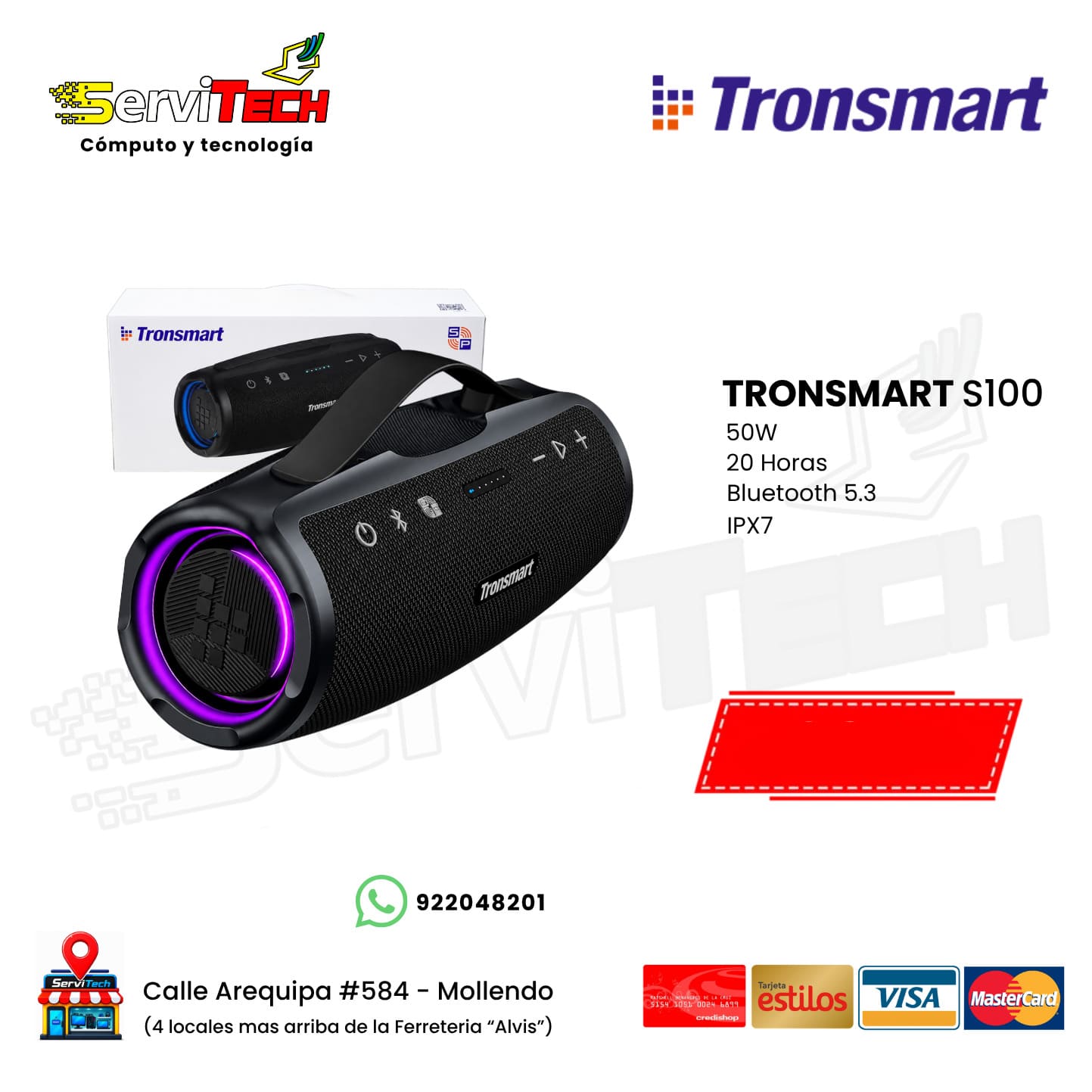 Parlante bluetooth TRONSMART Mirtune S100
