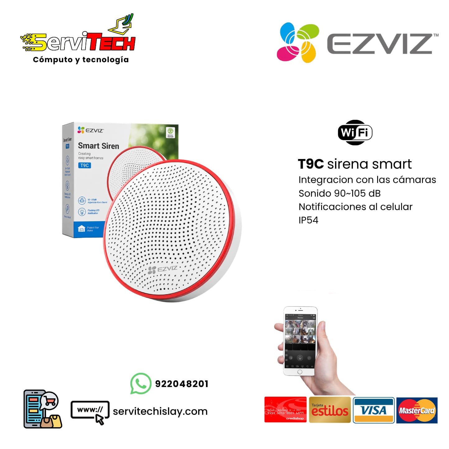 Sirena Inalambrica EZVIZ T9C