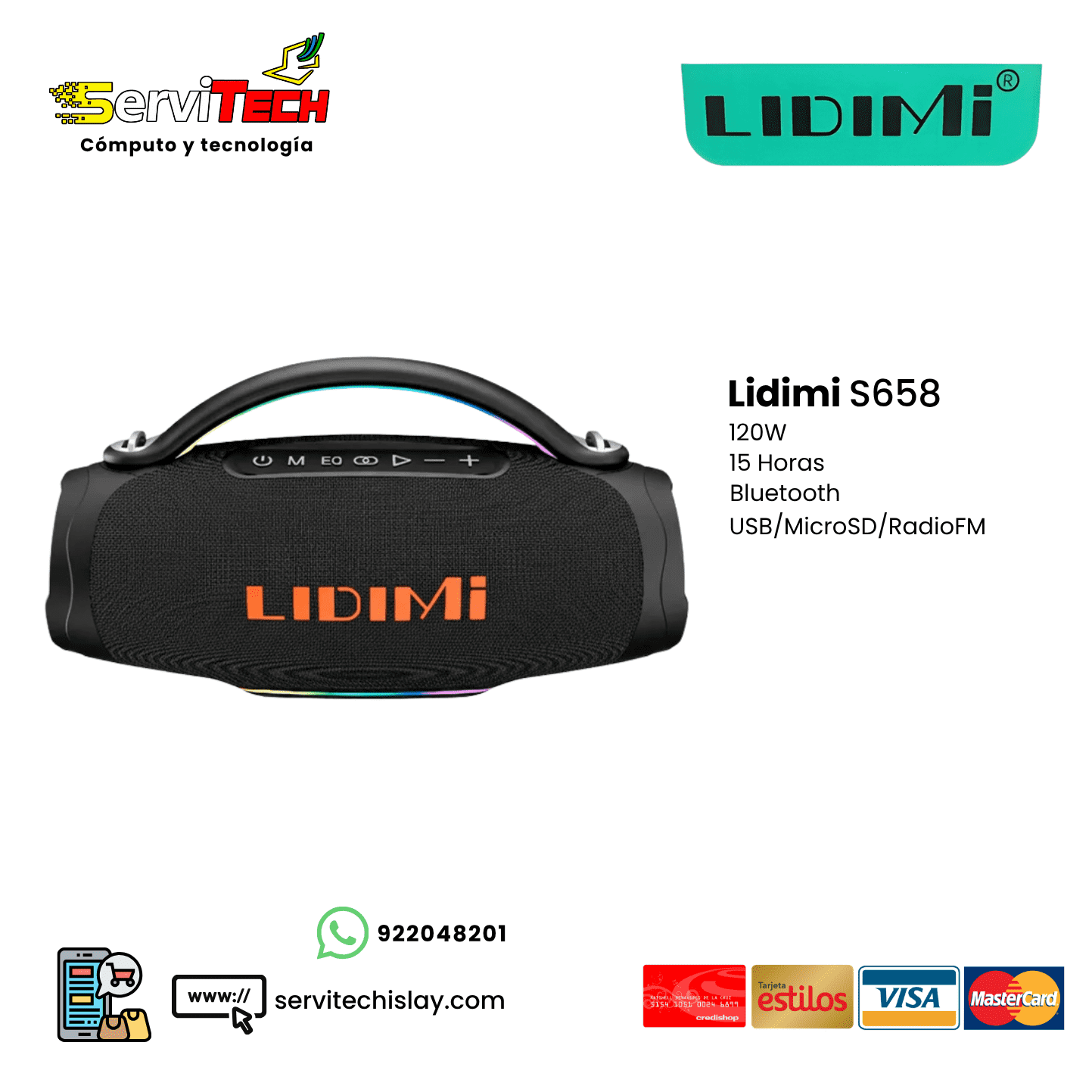 Parlante bluetooth LIDIMI LD-S658
