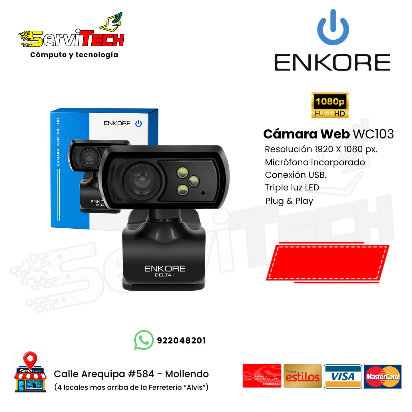 Camara web ENKORE FHD delta+ WC103