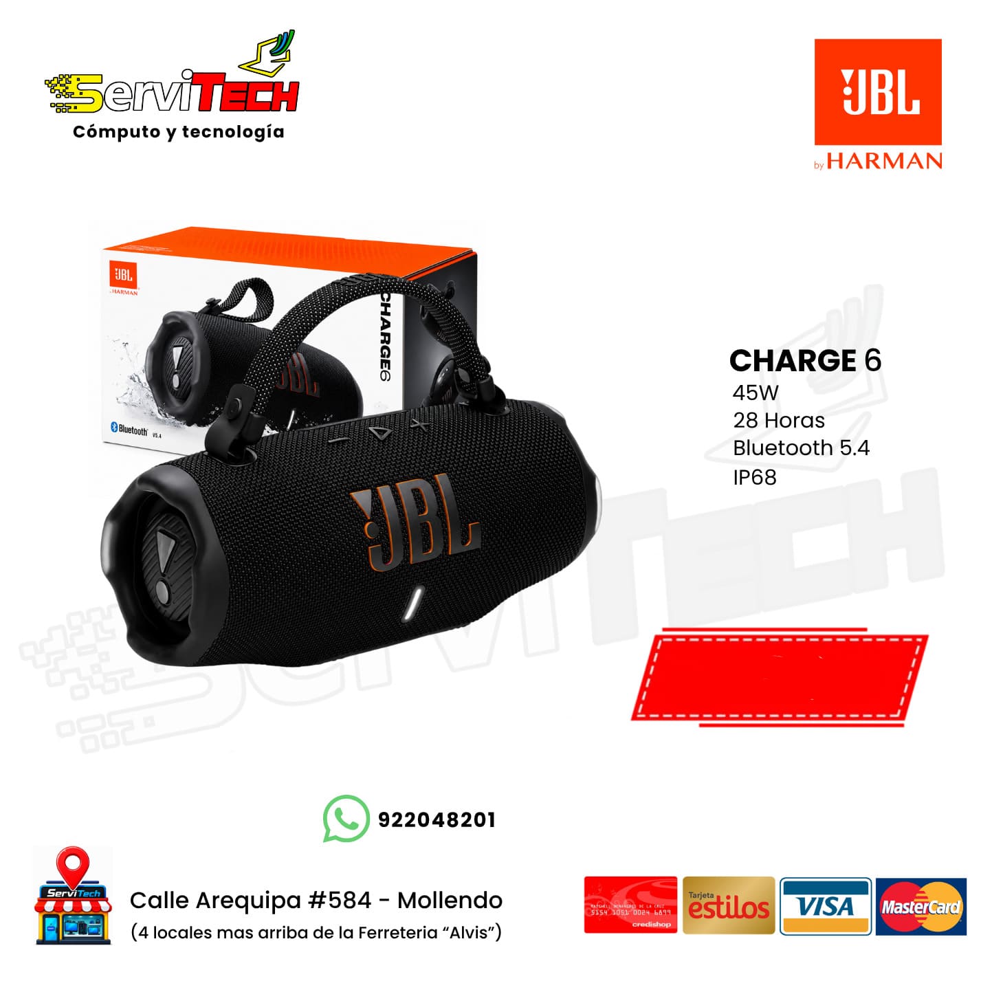 Parlante bluetooth JBL Charge 6
